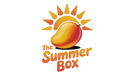 Logo of 'The Summer Box' featuring a mango with a sun design on a beige background.